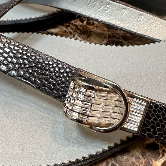 Gucci Black and Silver Women's Sandals - Picture 6 of 10